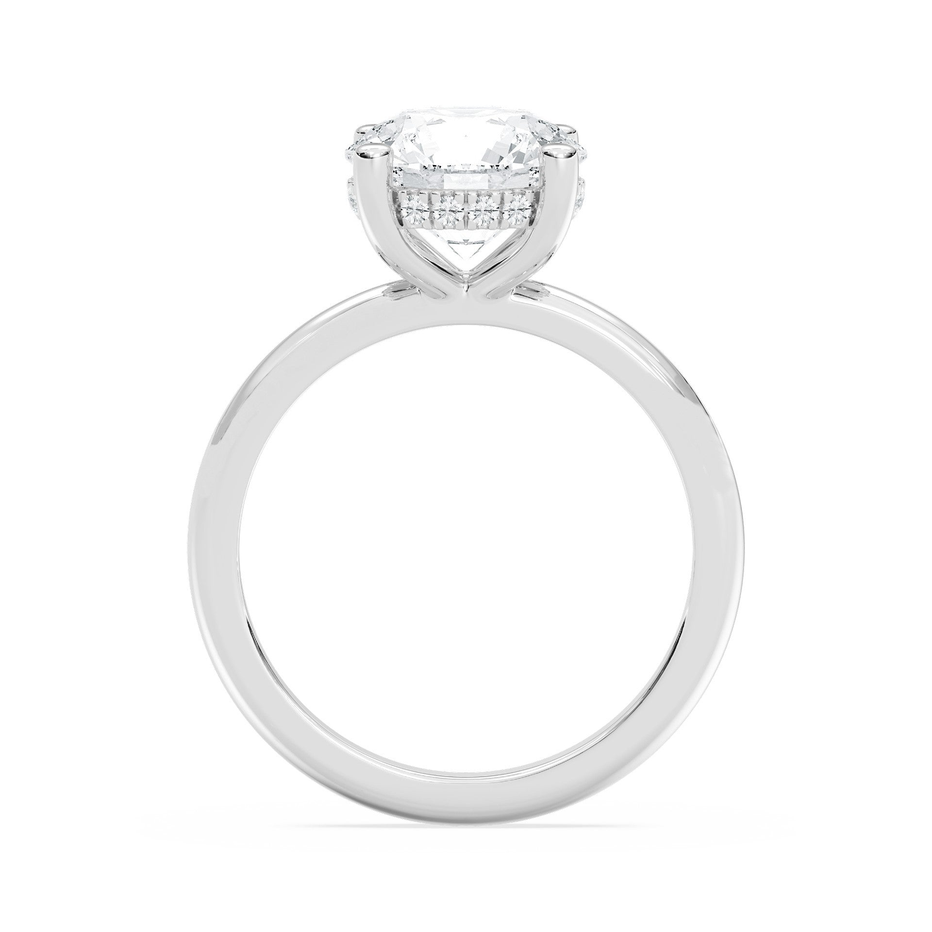 3.10ctw Certified Lab Grown Diamond Hidden Halo Engagement Ring