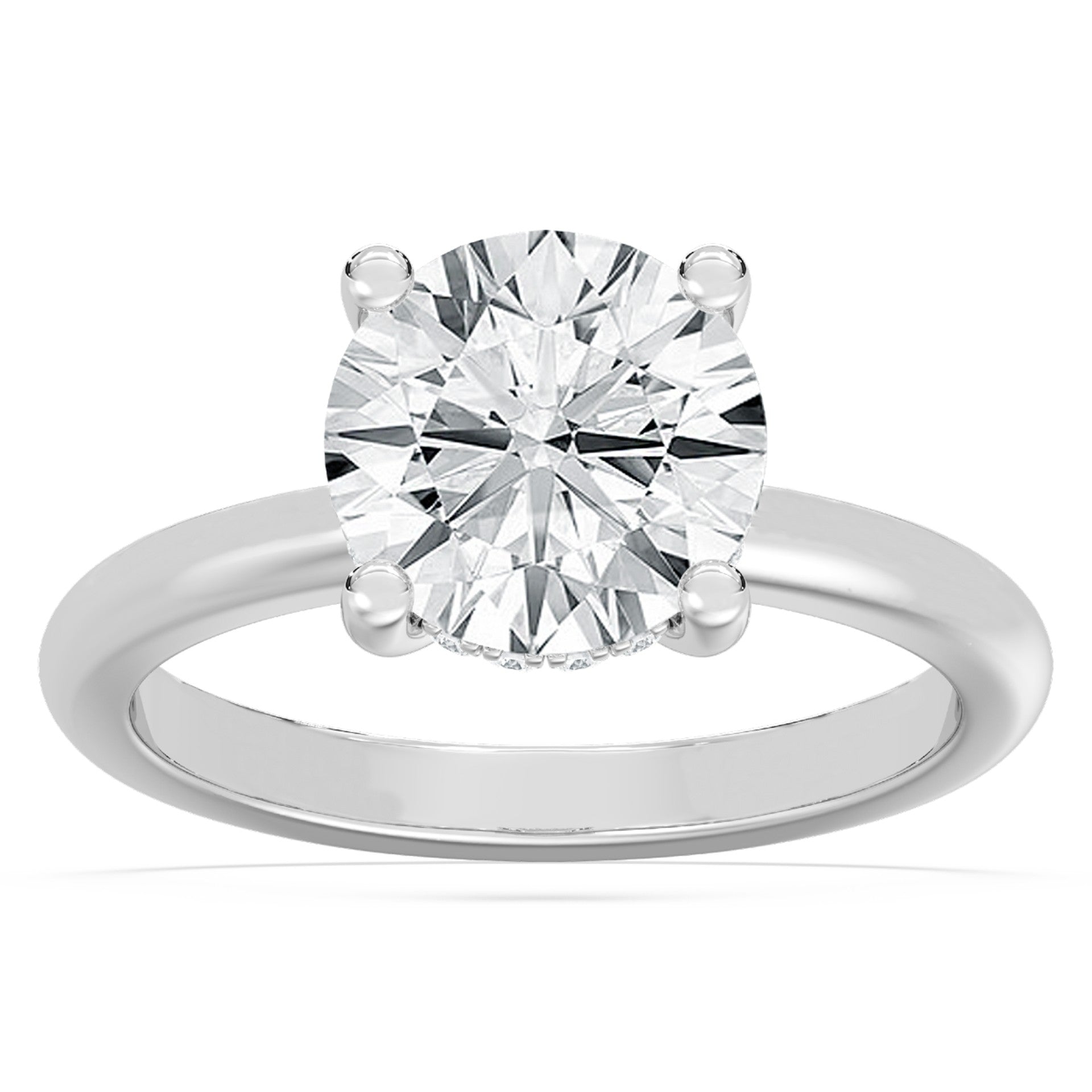 3.10ctw Certified Lab Grown Diamond Hidden Halo Engagement Ring
