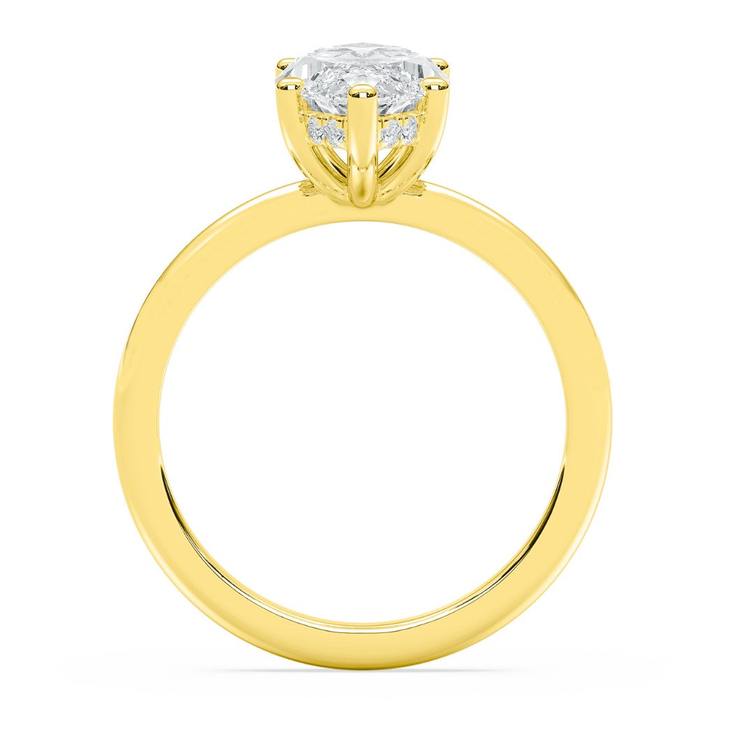 3.10ctw Certified Lab Grown Diamond Hidden Halo Engagement Ring