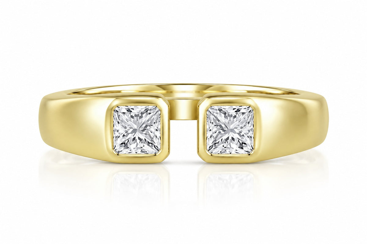 1/2ctw Lab Grown Diamond Open Ring