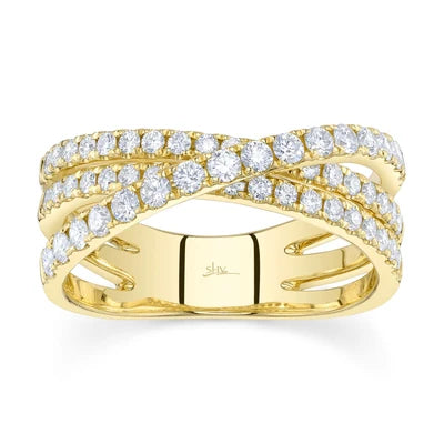 Shy Creation .79ctw Diamond Bridge Ring