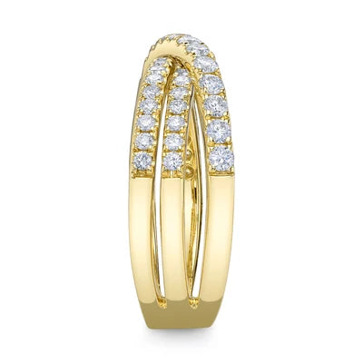 Shy Creation .79ctw Diamond Bridge Ring