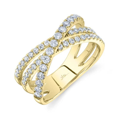Shy Creation .79ctw Diamond Bridge Ring