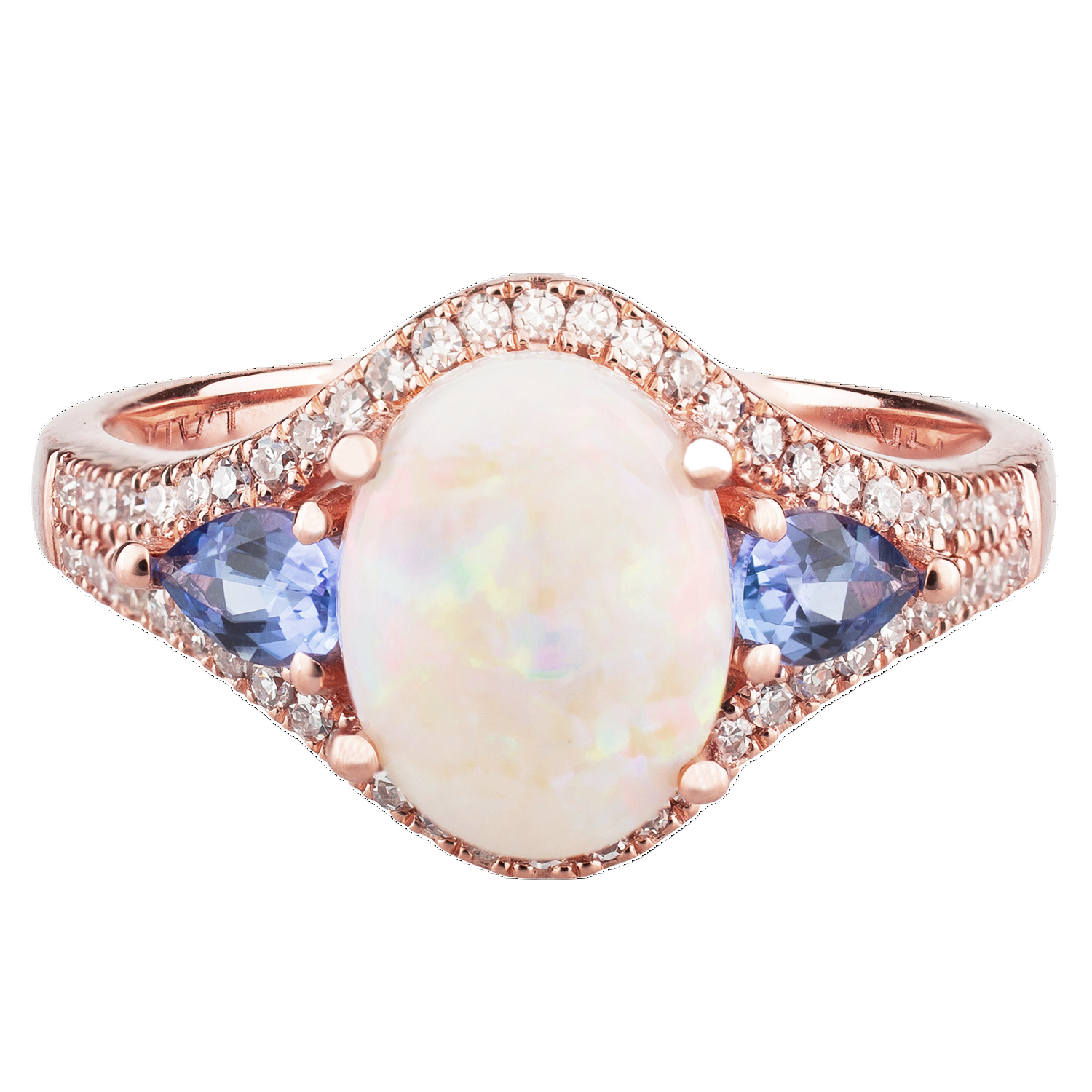 Diamond Opal Tanzanite Ring