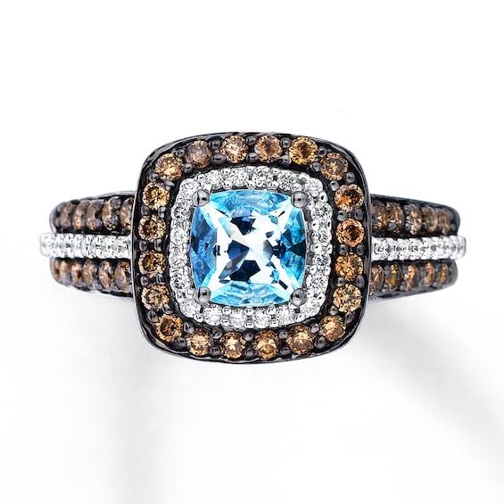 Le Vian Chocolatier® Aquamarine Diamond Ring
