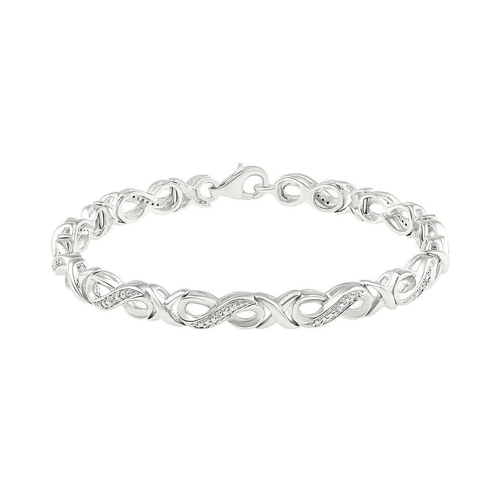 .05ctw Diamond XO Infinity Bracelet