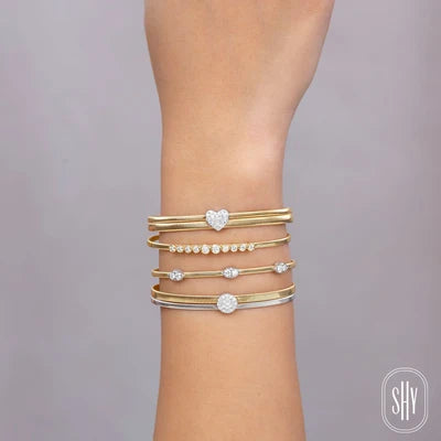 Shy Creation .40ctw Diamond Bangle