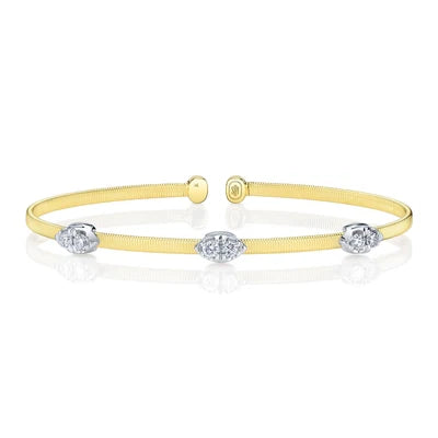 Shy Creation .40ctw Diamond Bangle