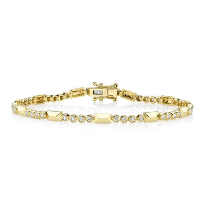Shy Creation .54ctw Diamond Bezel Bracelet