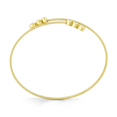 Shy Creation .58ctw Diamond Bezel Bangle