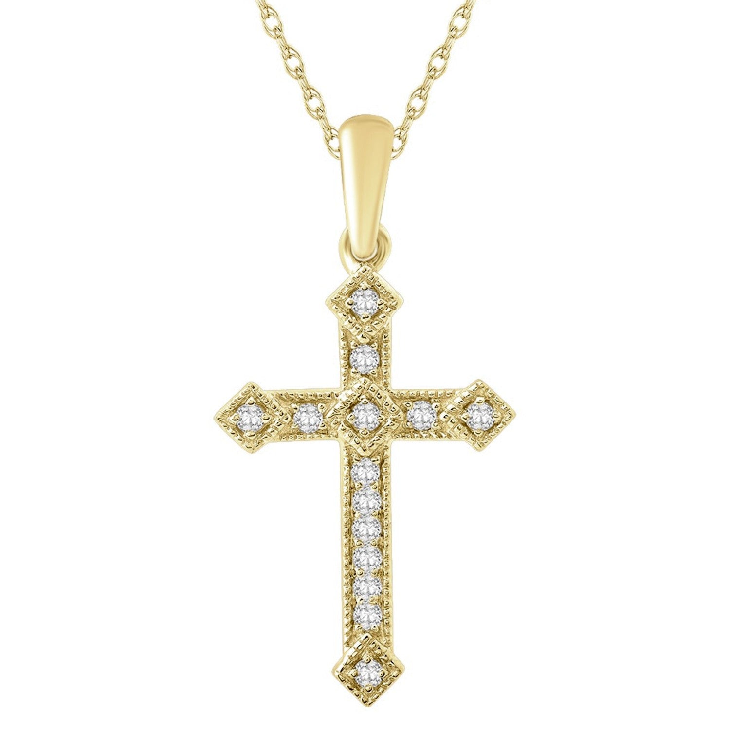 1/10ctw Diamond Cross Pendant