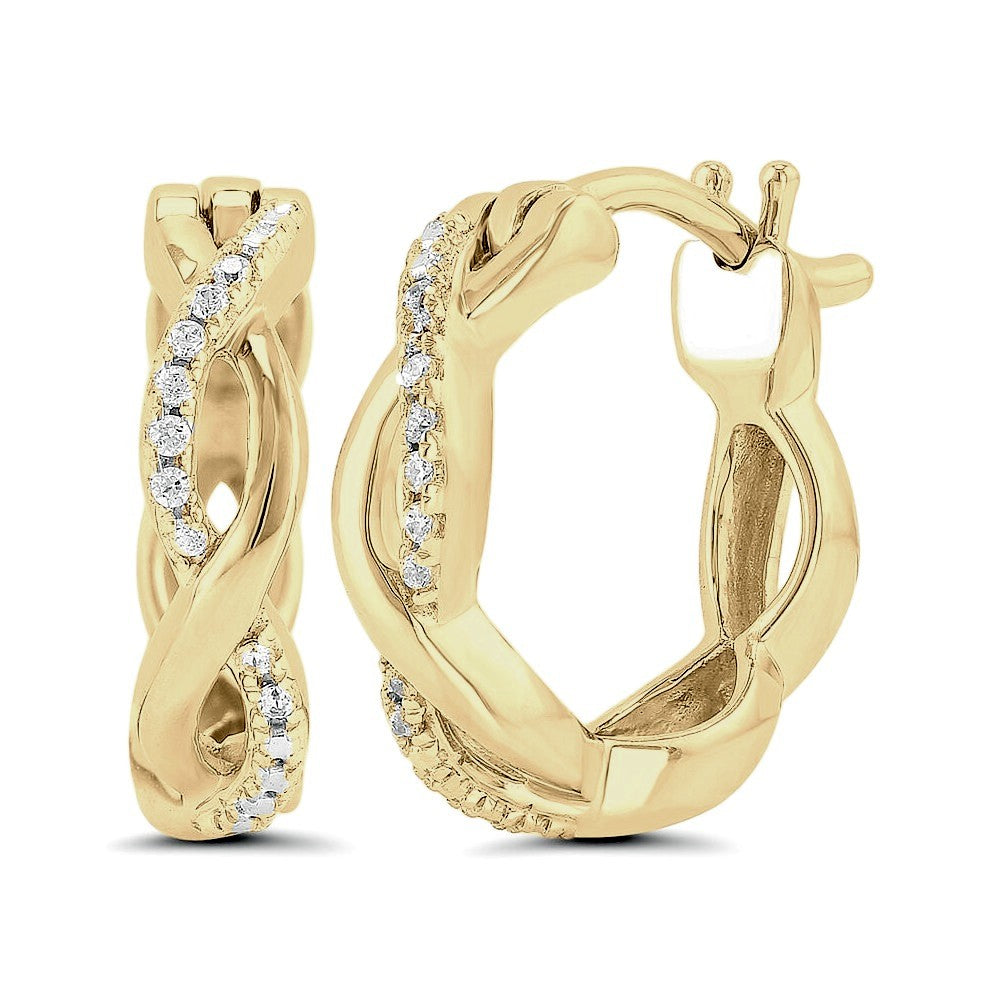 .05ctw Diamond Infinity Hoop Earrings