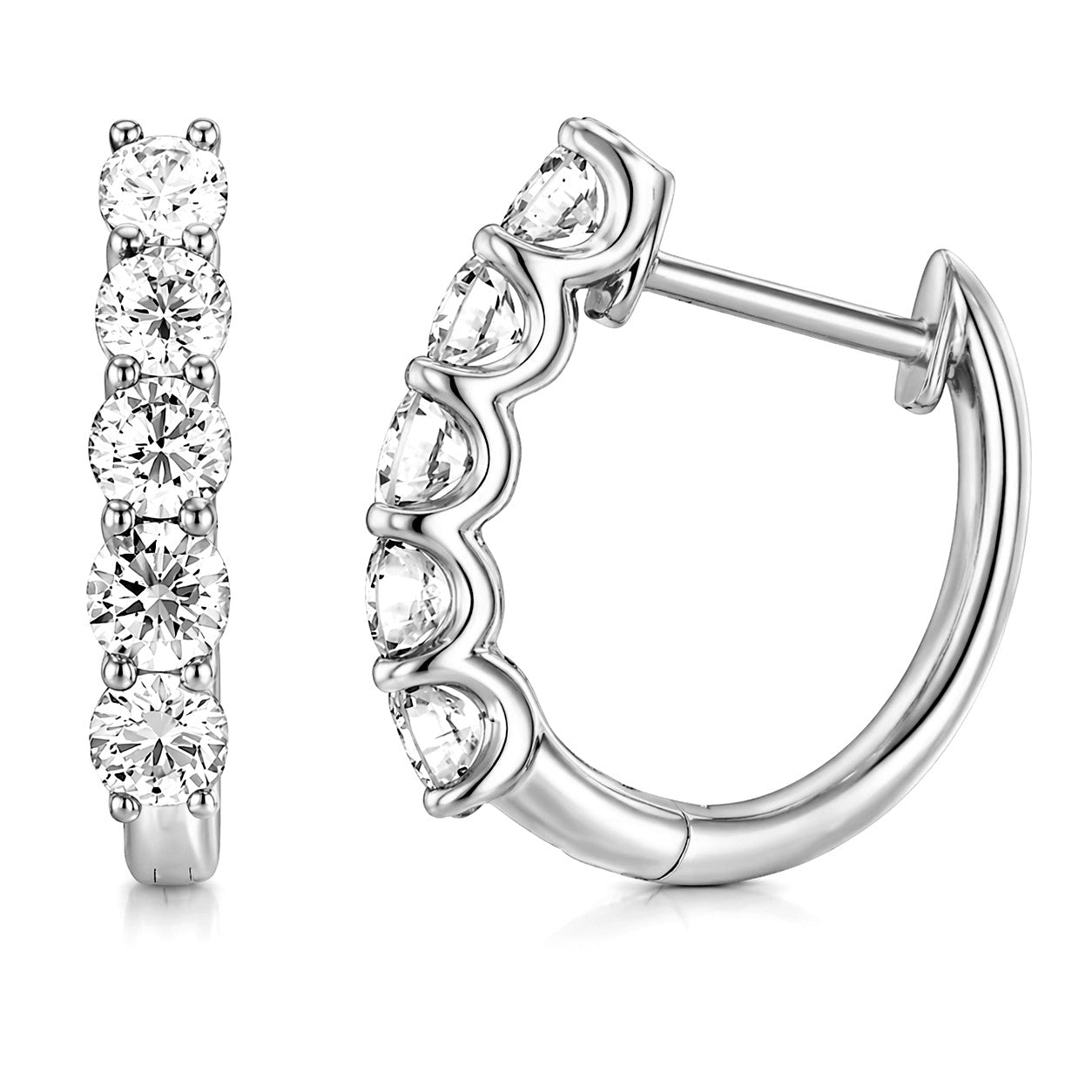 1ctw Lab Grown Diamond Hoop Earrings