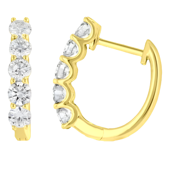 1ctw Lab Grown Diamond Hoop Earrings