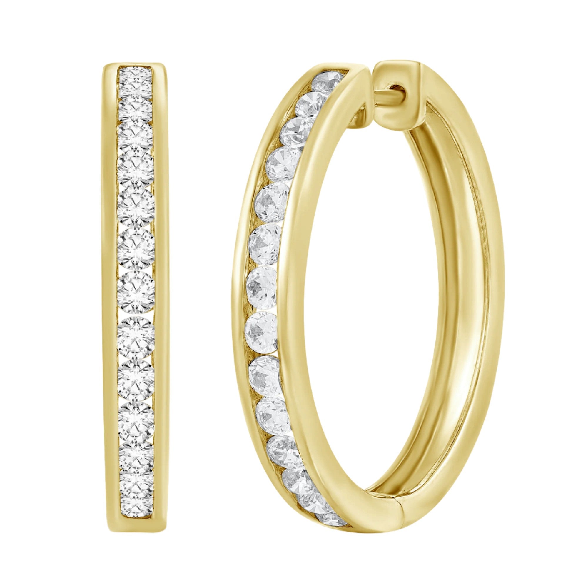 1ctw Diamond Hoop Earrings