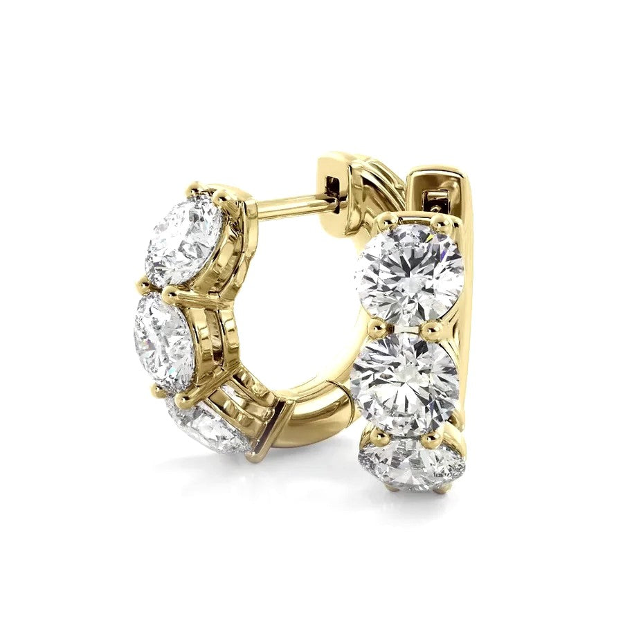 2ctw Lab Grown Diamond Hoop Earrings
