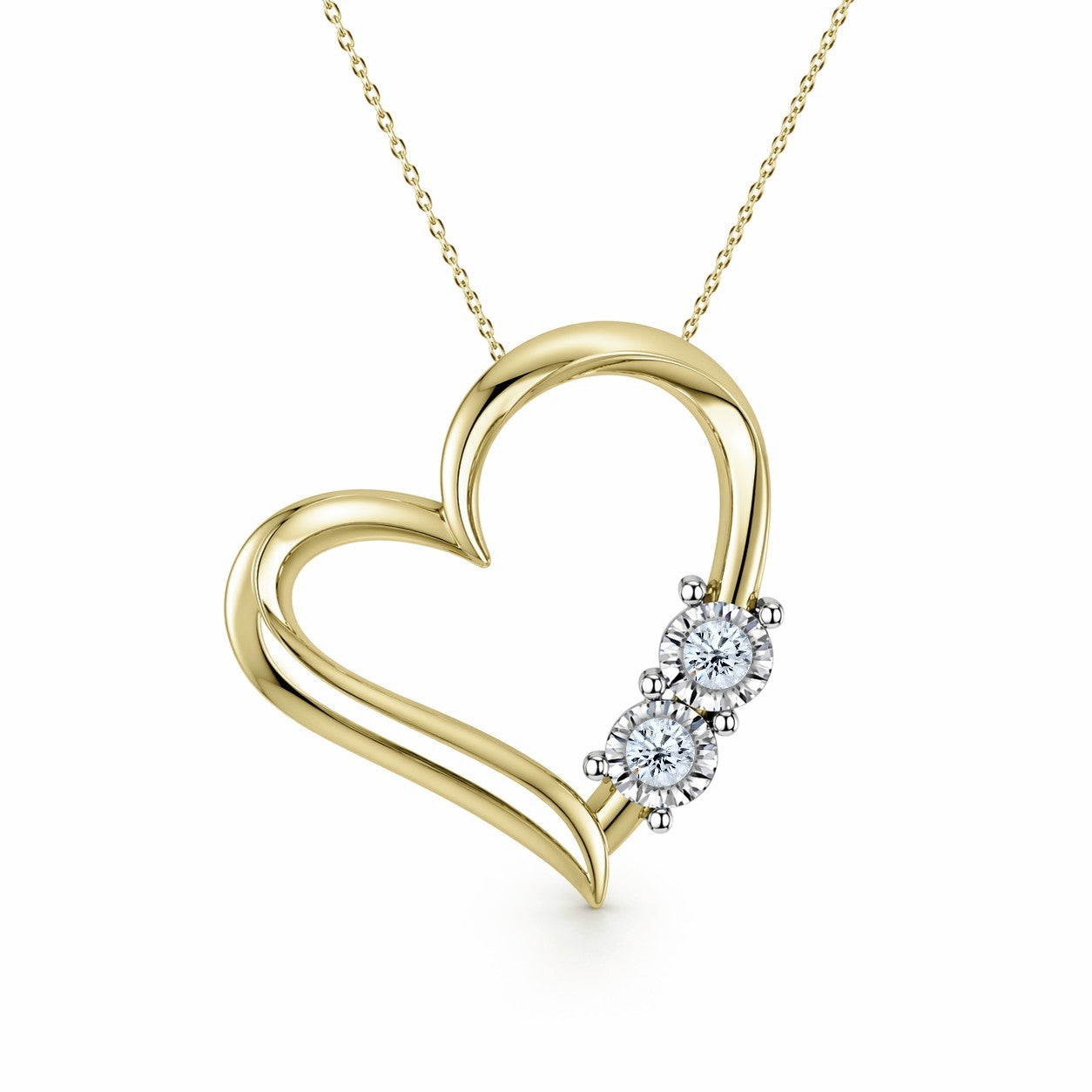 .10ctw Diamond Heart Pendant