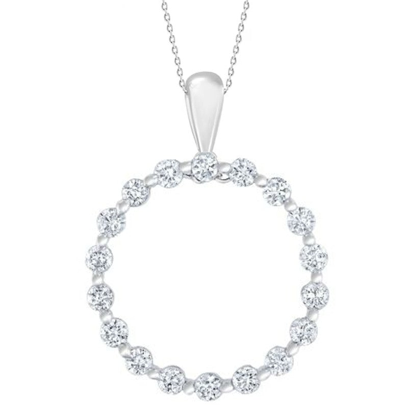 1/4ctw Diamond Circle Pendant