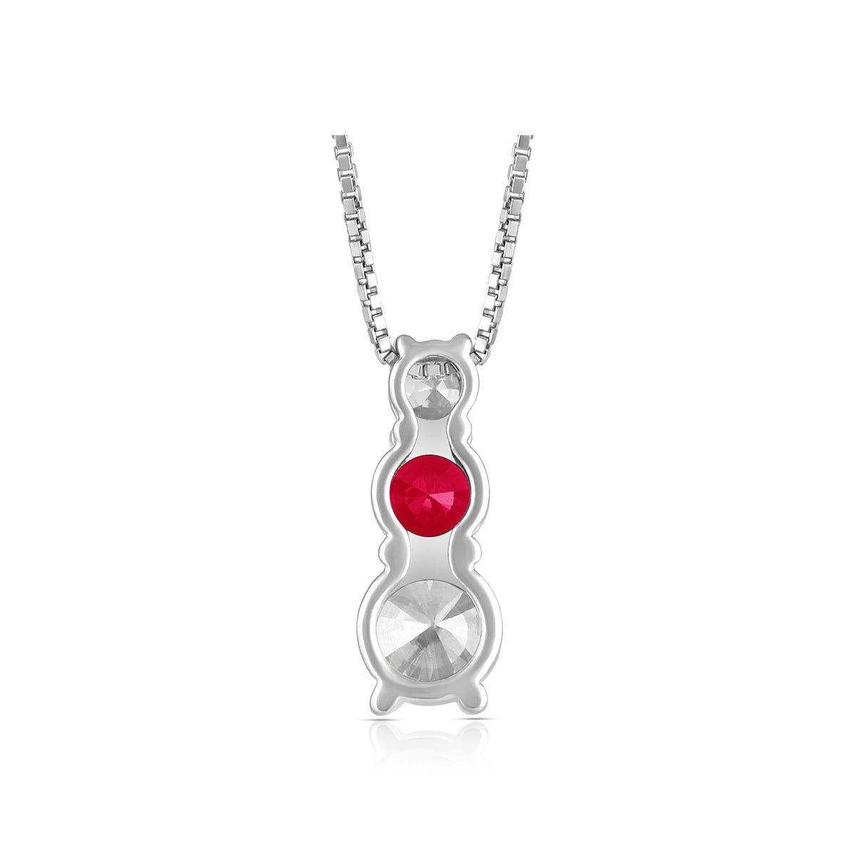 .85ctw Lab Grown Ruby Diamond Pendant
