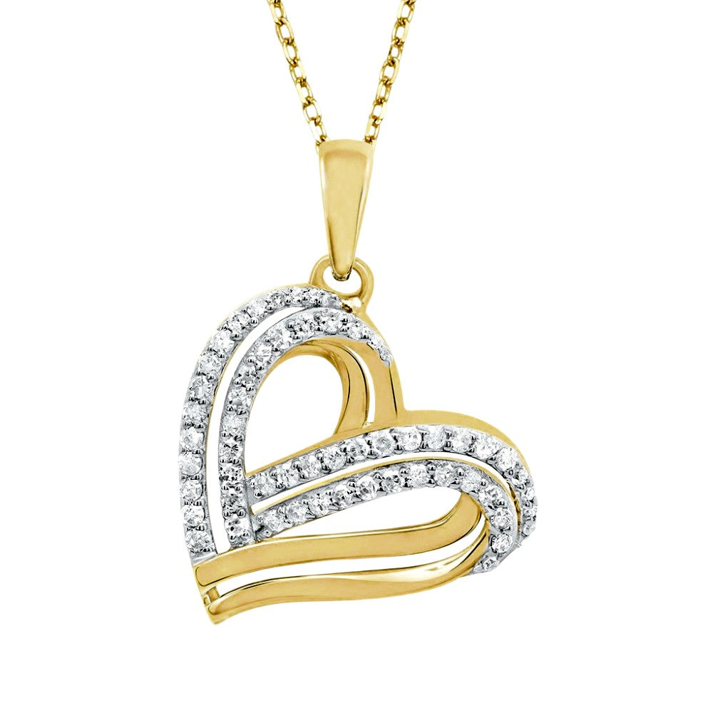 1/3ctw Diamond Heart Pendant