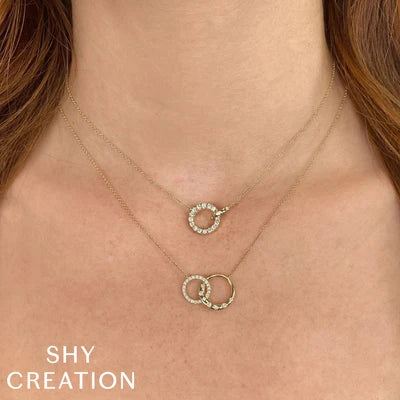 Shy Creation .25ctw Diamond Circle Necklace