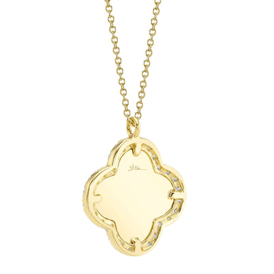 Shy Creation .22ctw Diamond Clover Necklace