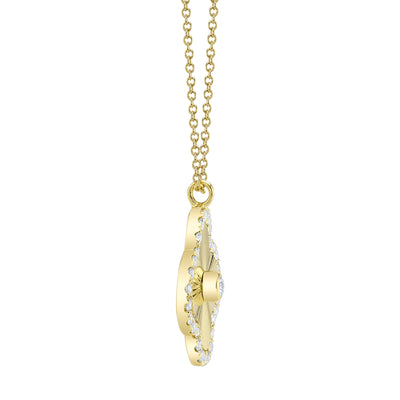 Shy Creation .22ctw Diamond Clover Necklace