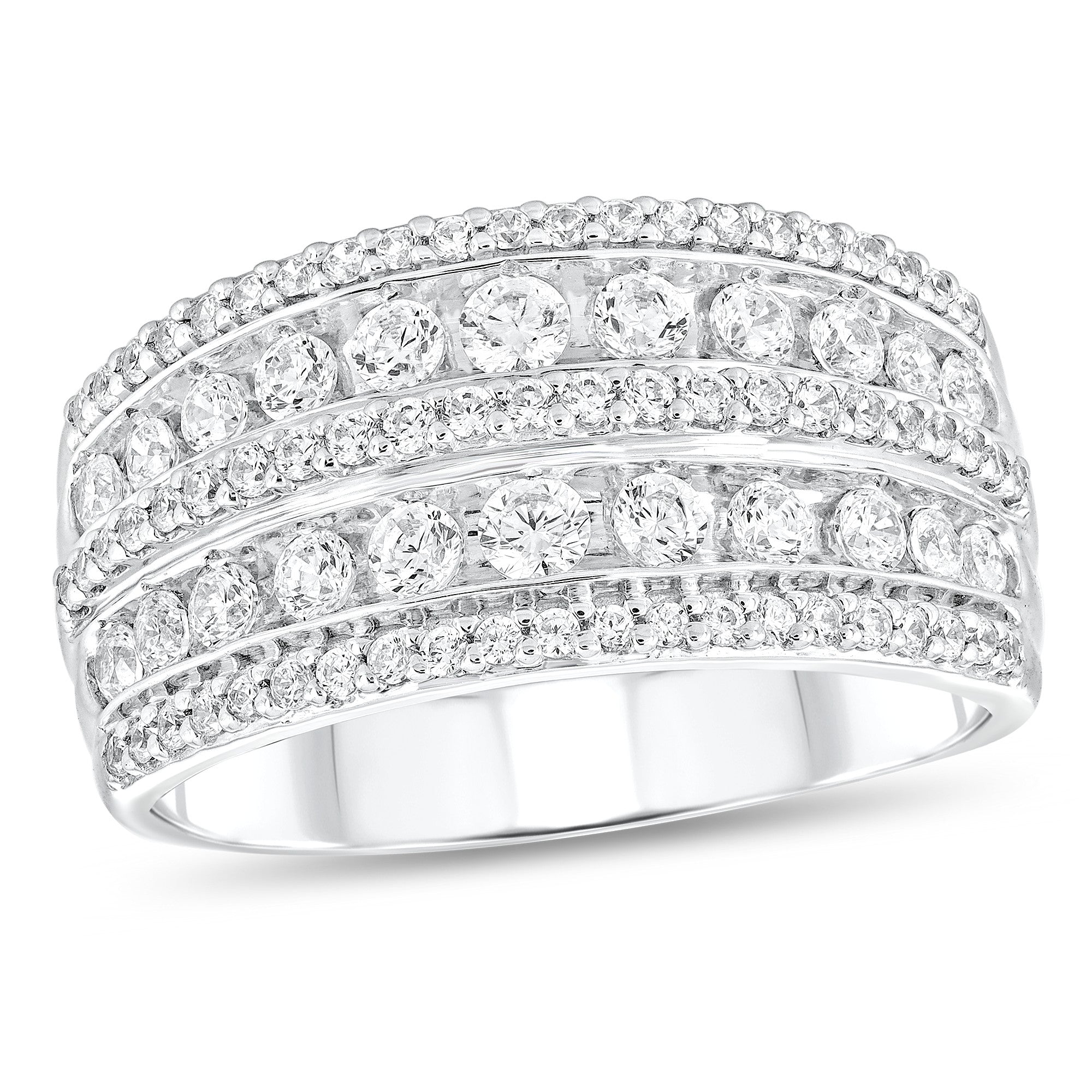 1ctw Five Row Diamond Band