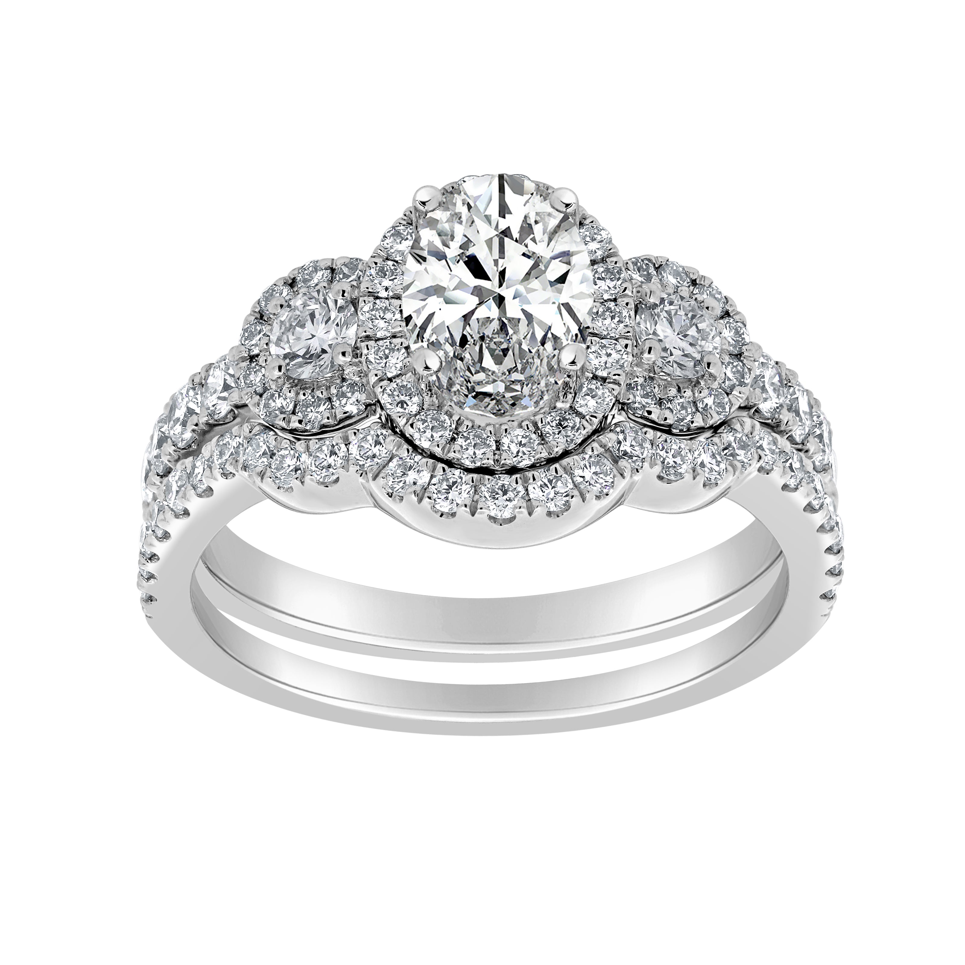 1.5ctw Certified Lab Grown Diamond Halo Engagement Ring