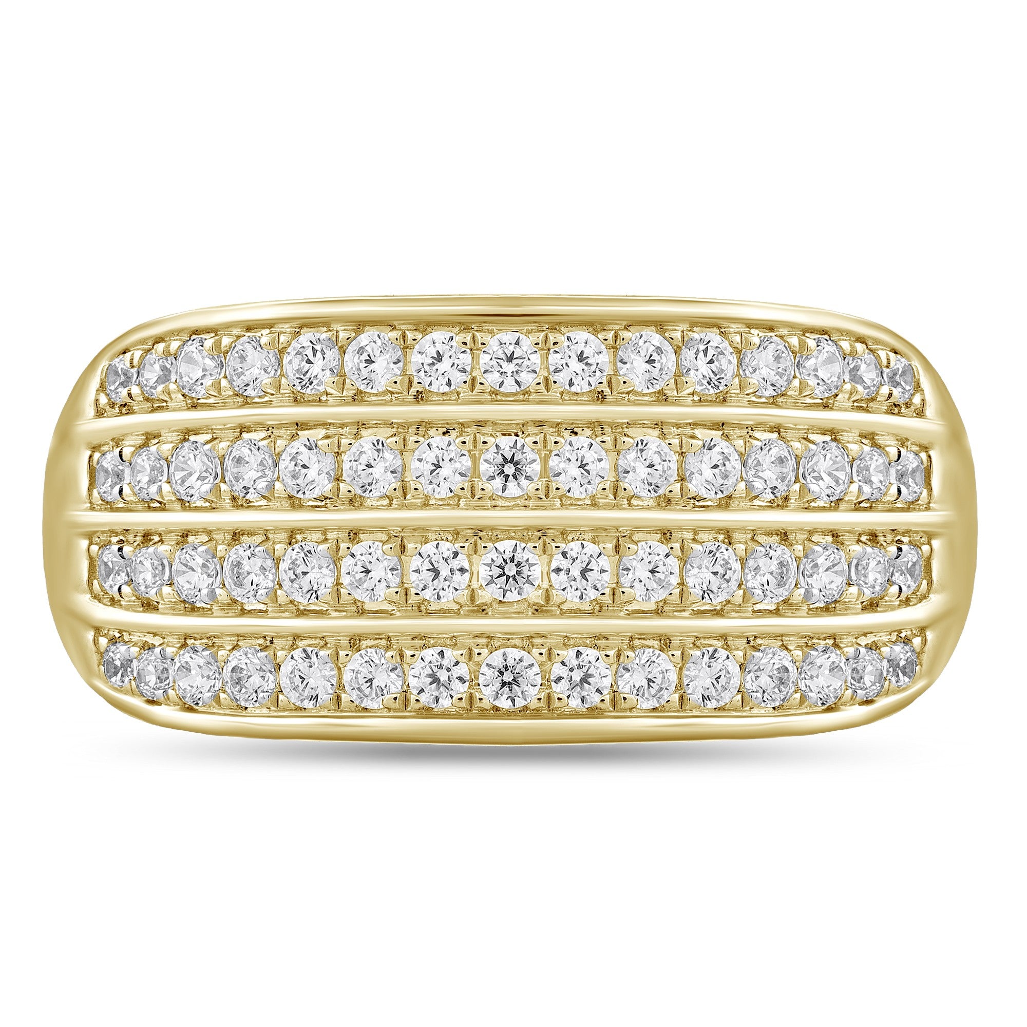 1/2ctw Four Row Diamond Band