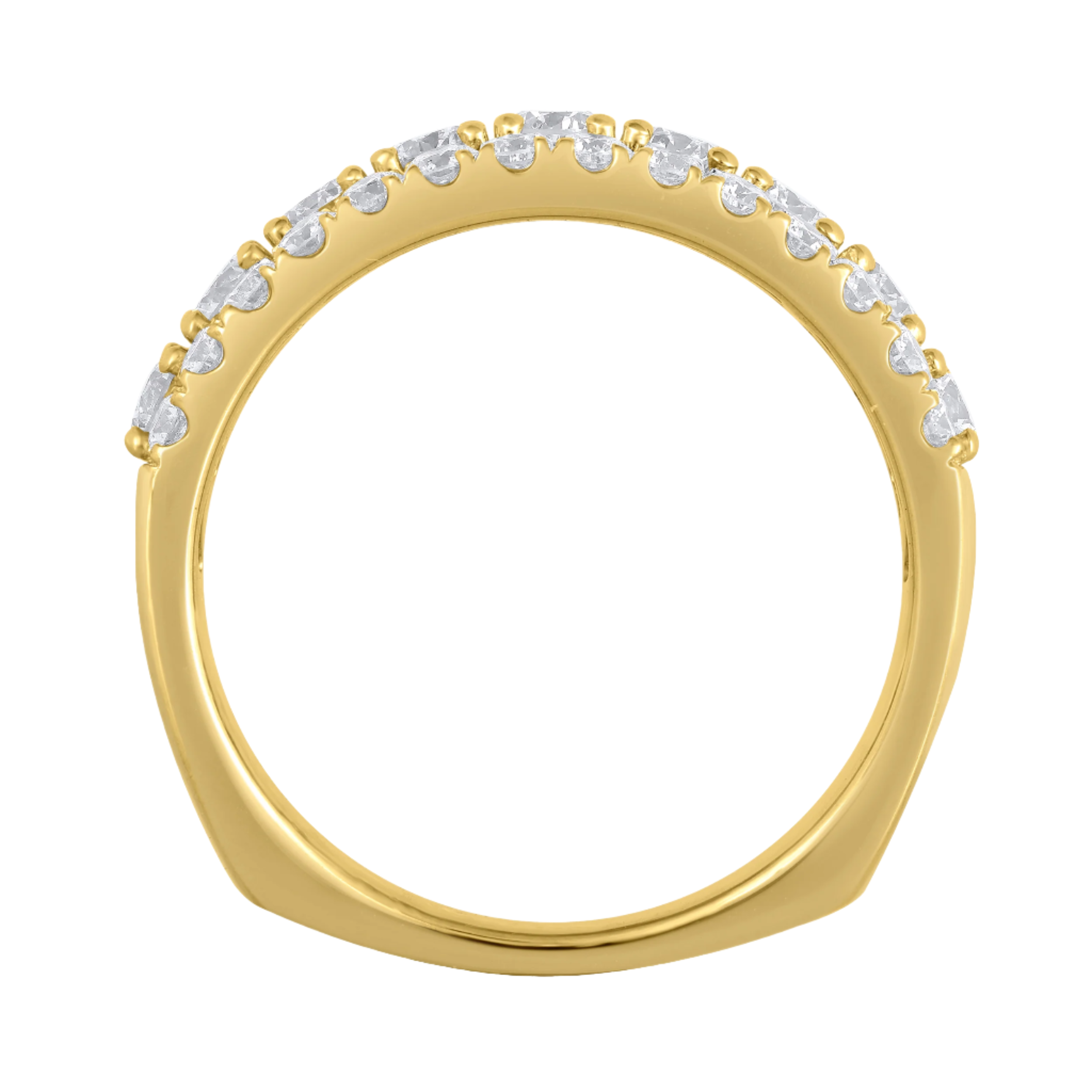 1-1/2ctw Lab Grown Three Row Diamond Band