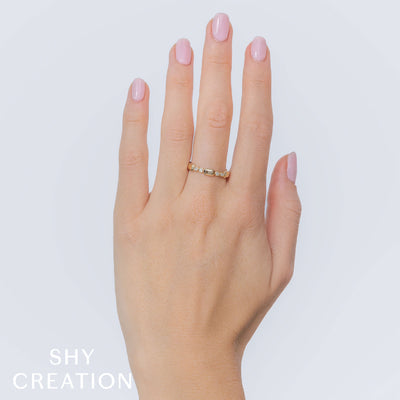 Shy Creation .06ctw Diamond Bezel Band