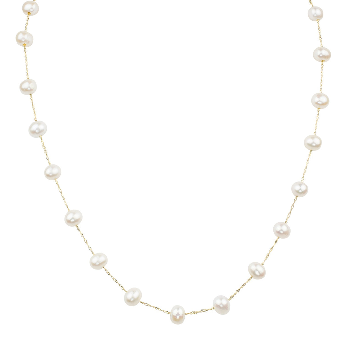 Tin Cup Freshwater Pearl Necklace