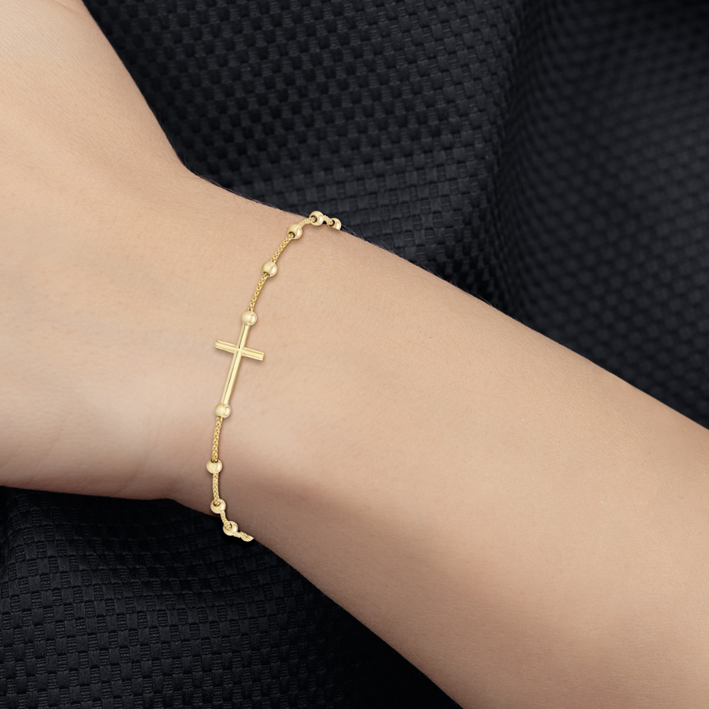 7.5" Cross Bolo Bracelet