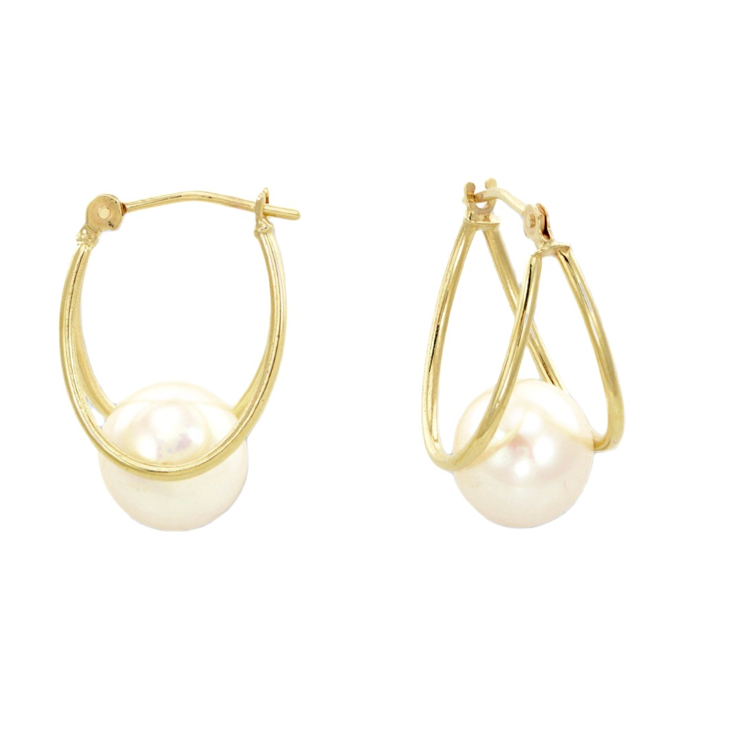 Pearl Hoop Earrings