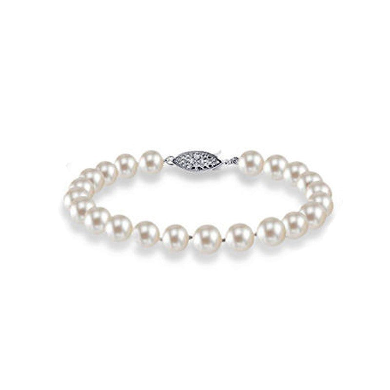 6-6.5mm Matching Pearl Necklace, Bracelet, and Earrings Box Set