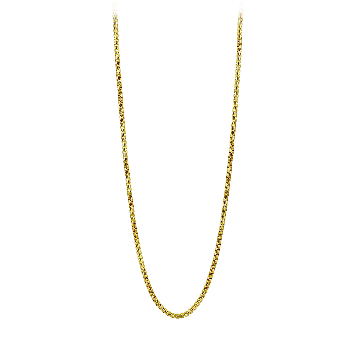20" 2.7mm Round Box Chain Necklace