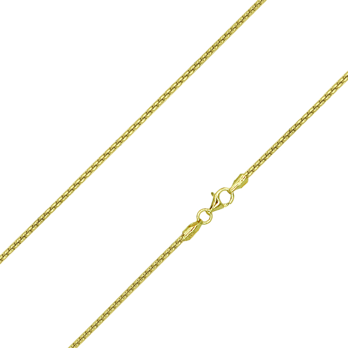 16" 1.8mm Round Box Chain Necklace