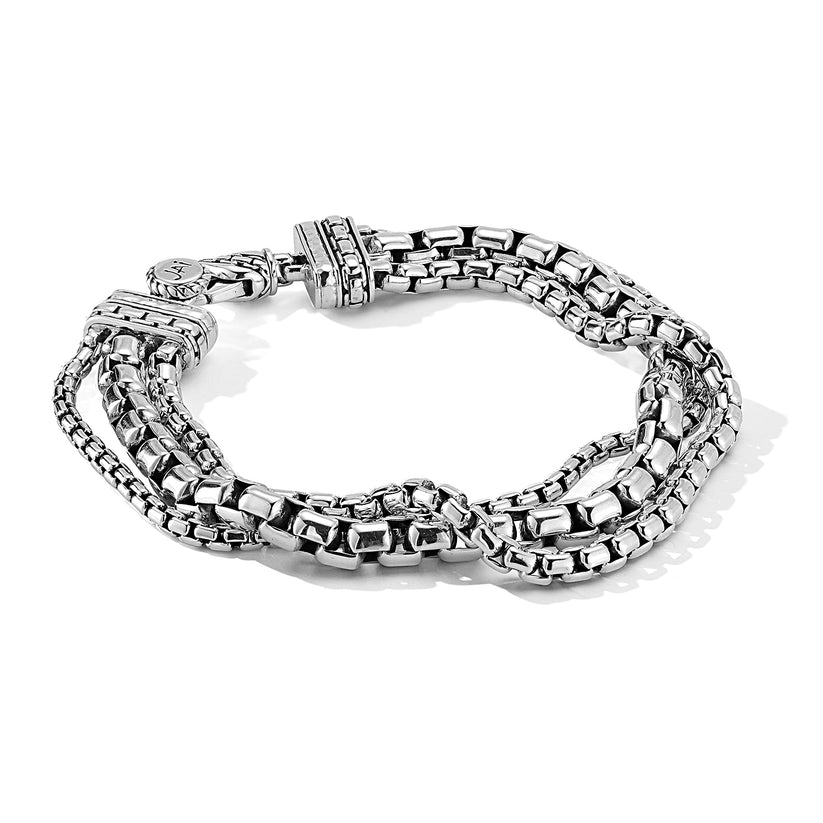 Jai Three Strand Box Chain Bracelet
