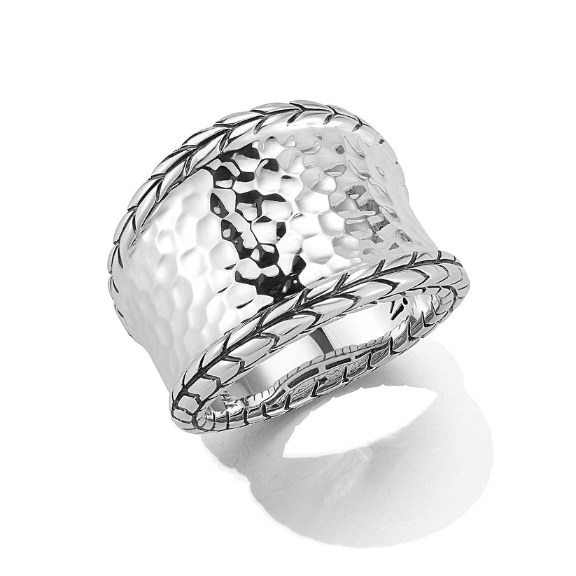 Jai Hammered Saddle Ring