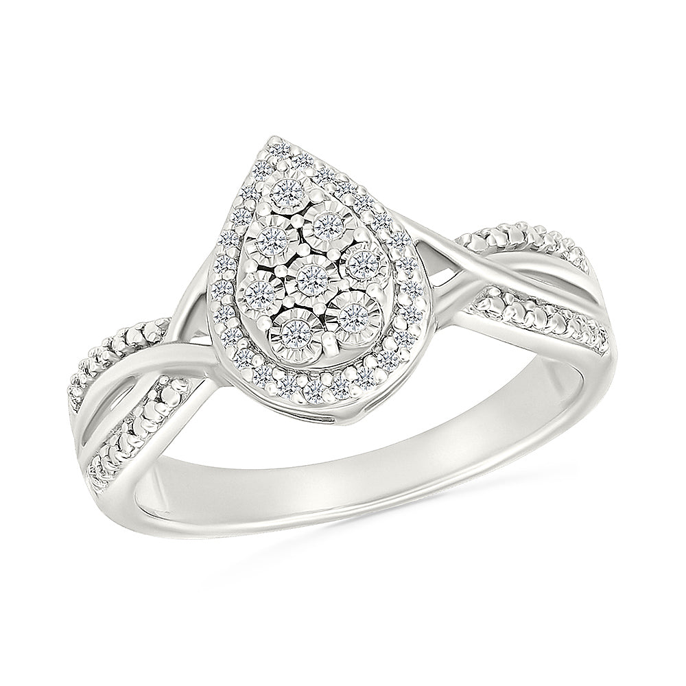 .12ctw Diamond Cluster Halo Ring