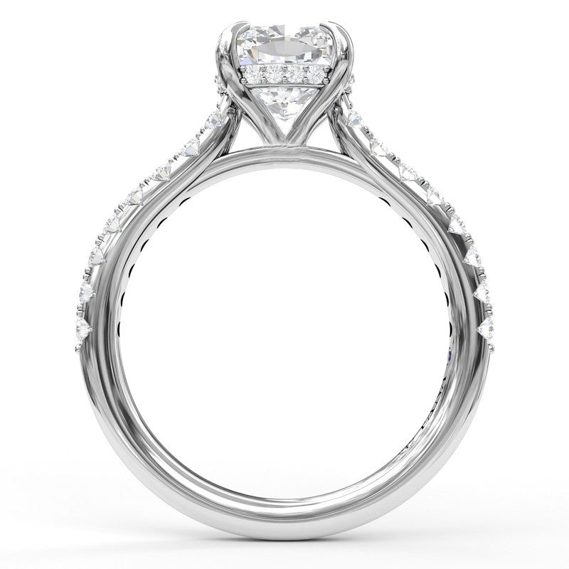 1-1/3ctw Certified Lab Grown Hidden Halo Engagement Ring
