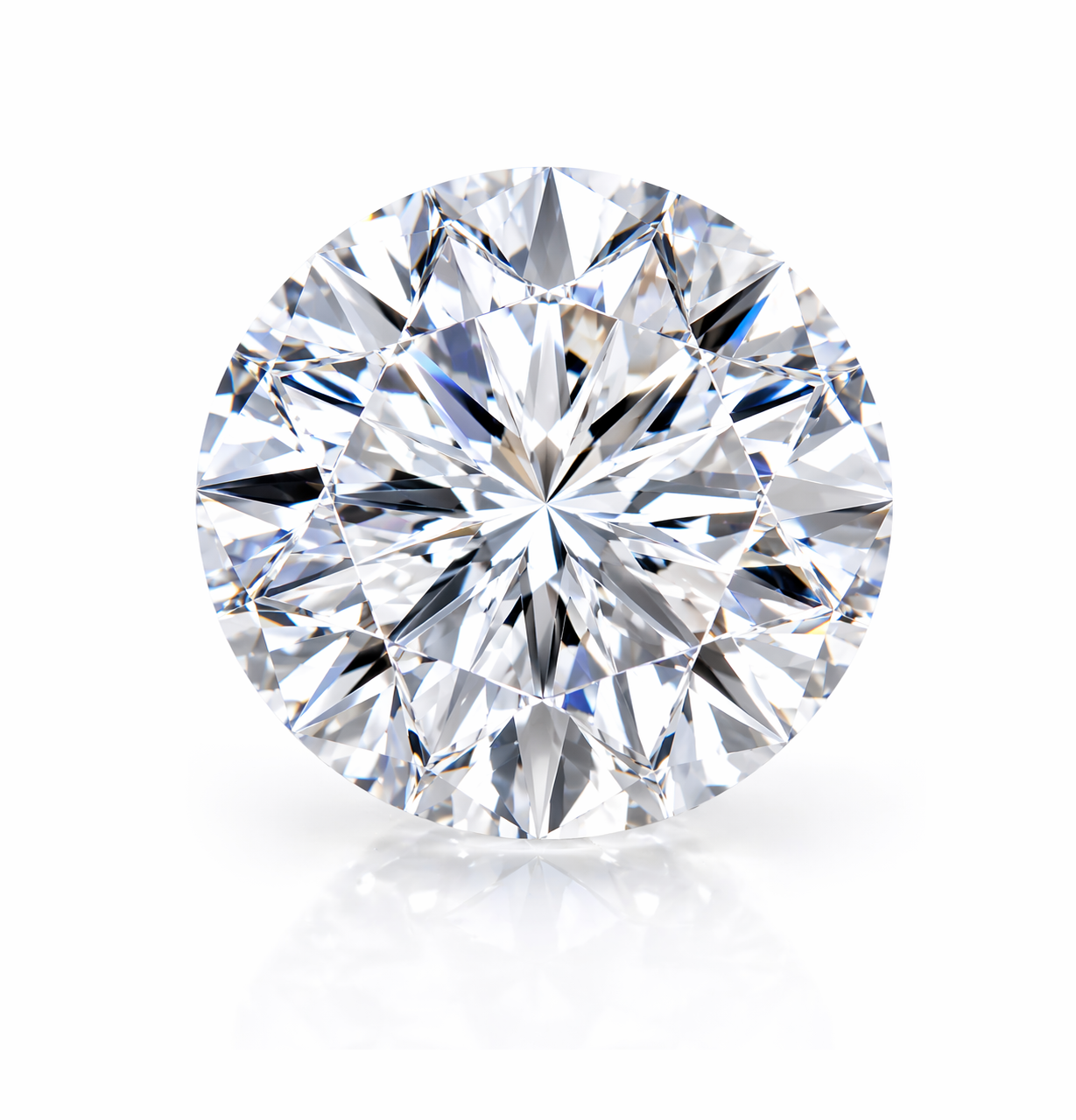 100 Facets 3.18ctw Certified Lab Grown Diamond Engagement Ring