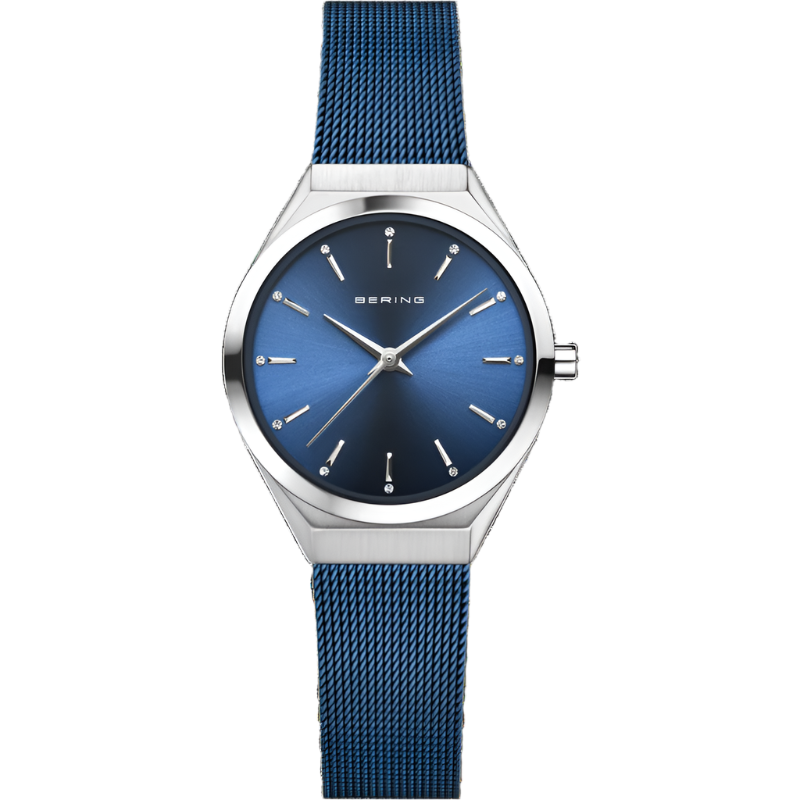 Bering Women's Ultra Slim Blue Dial Watch – Saslow's Henebry's