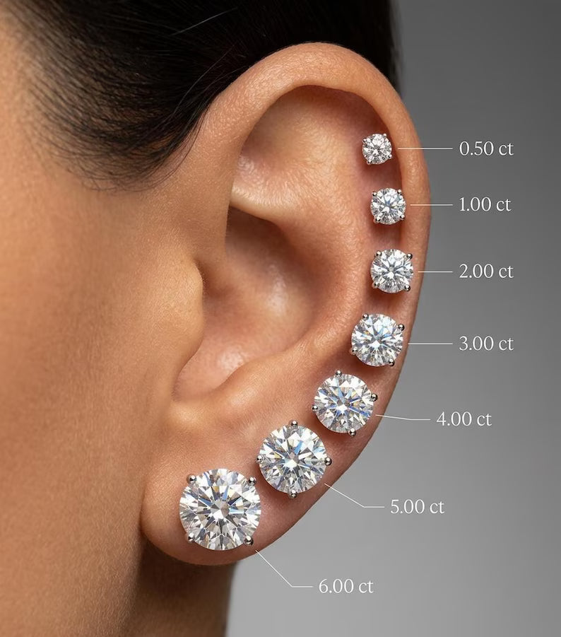 1-1/2ctw Lab Grown Diamond Stud Earrings