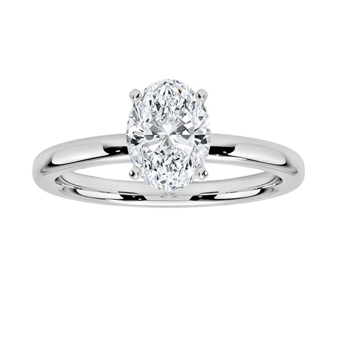 1ct Certified Lab Grown Diamond Solitaire Engagement Ring