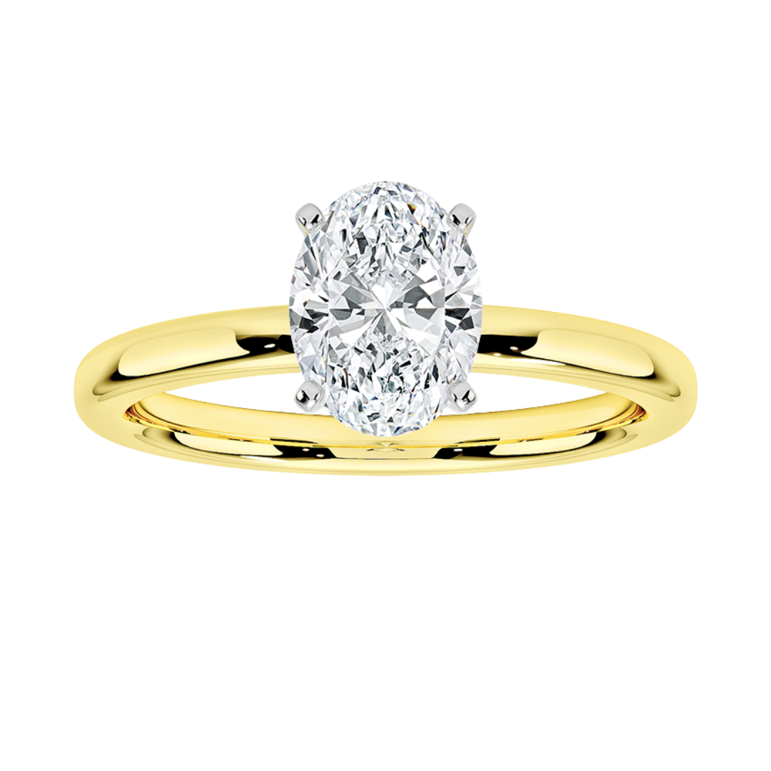 1ct Certified Lab Grown Diamond Solitaire Engagement Ring