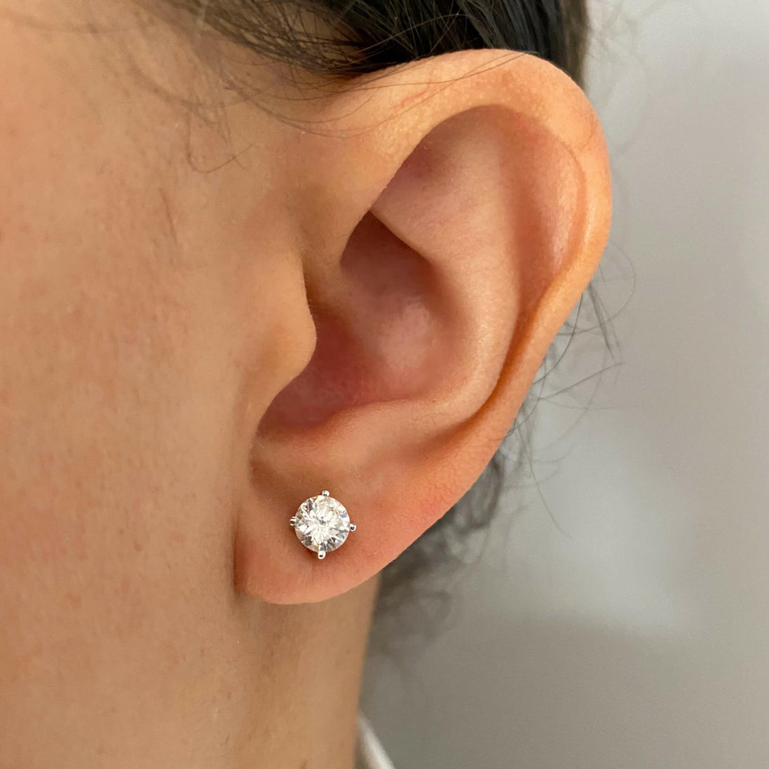 1-1/2ctw Certified Lab Grown Diamond Stud Earrings