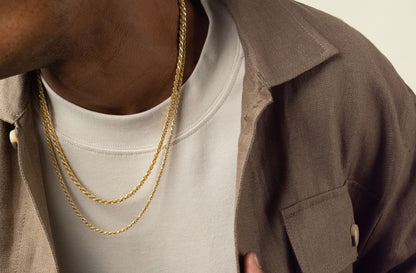 20" 2mm Diamond Cut Rope Chain