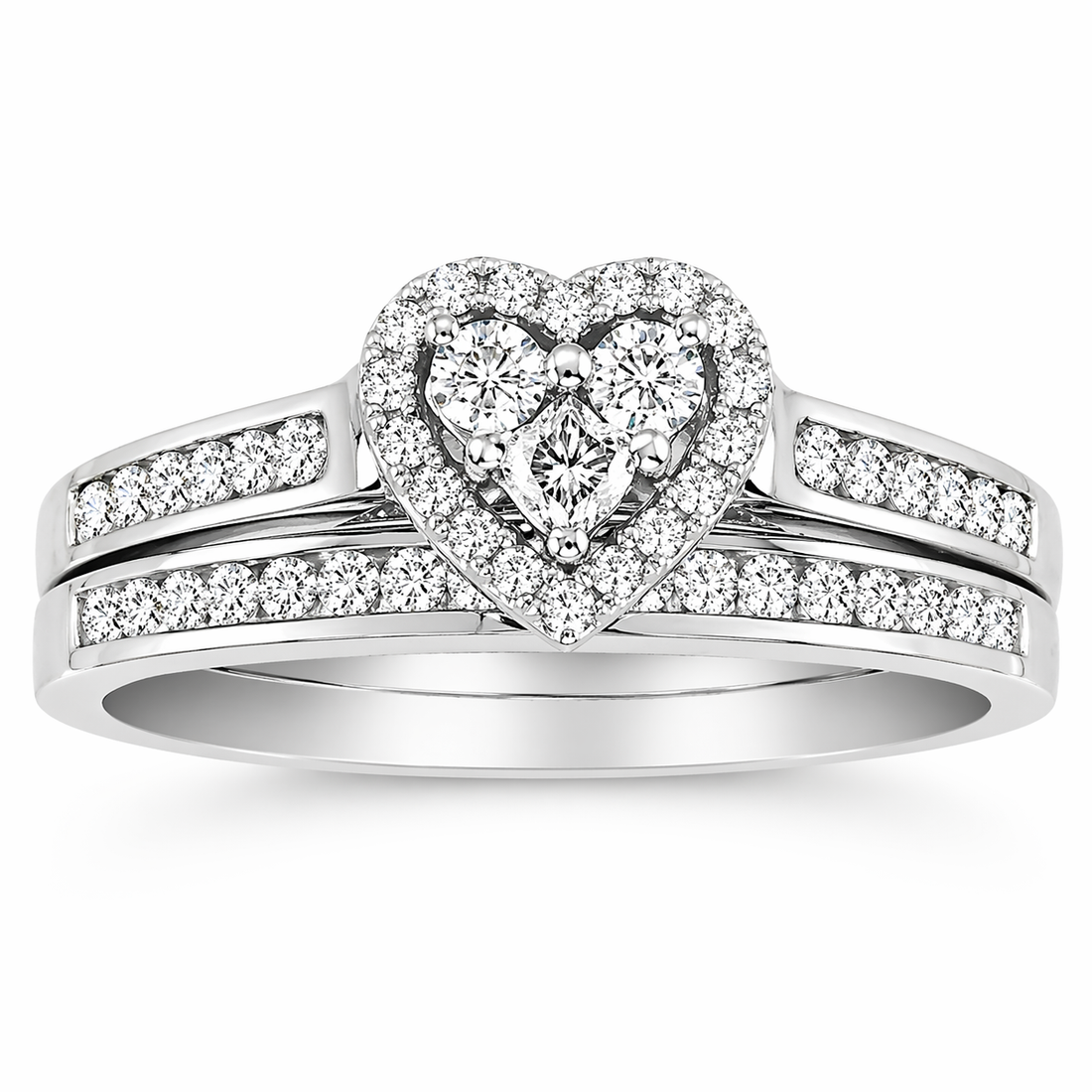 1/2ctw Diamond Heart Promise Forever Bridal Set